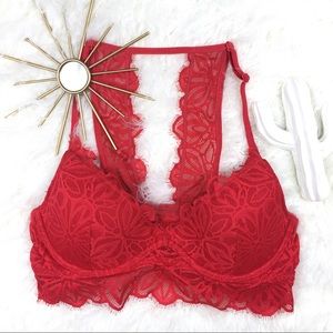 Victoria's Secret PINK Red Lace Bralette